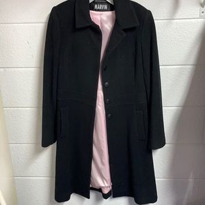 Marvin - Nordstrom long black pea coat size small